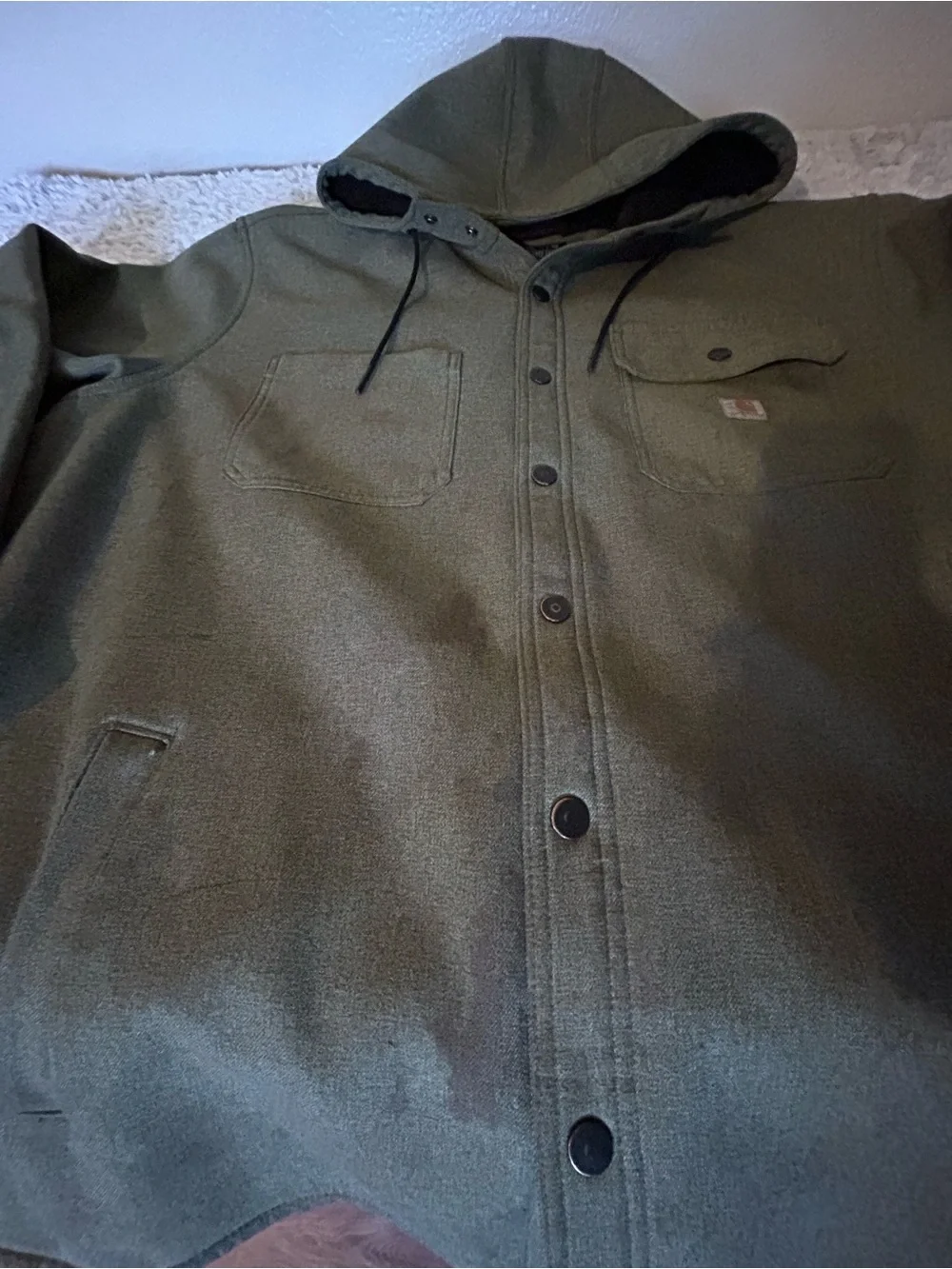 Carhartt Olive Hooded Field Jacket
